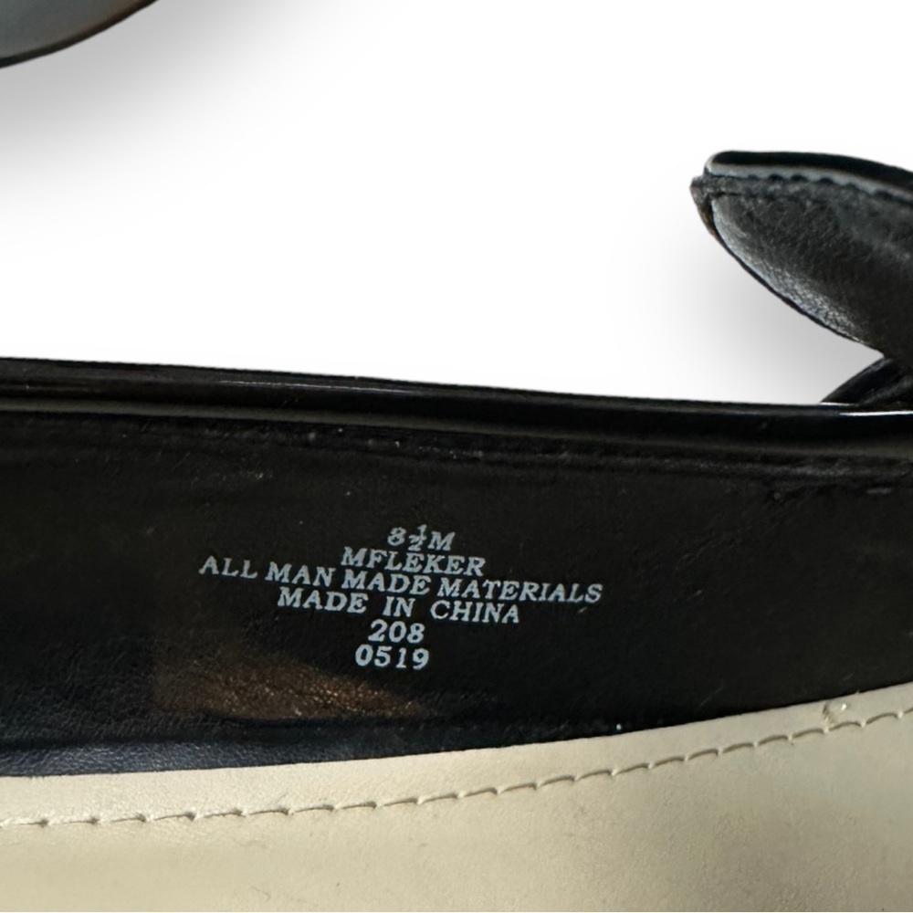 Marc Fisher Flecker Black Patent Chain Link Pointed Toe Loafers | 8.5 - Picture 16 of 16